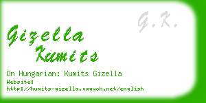 gizella kumits business card